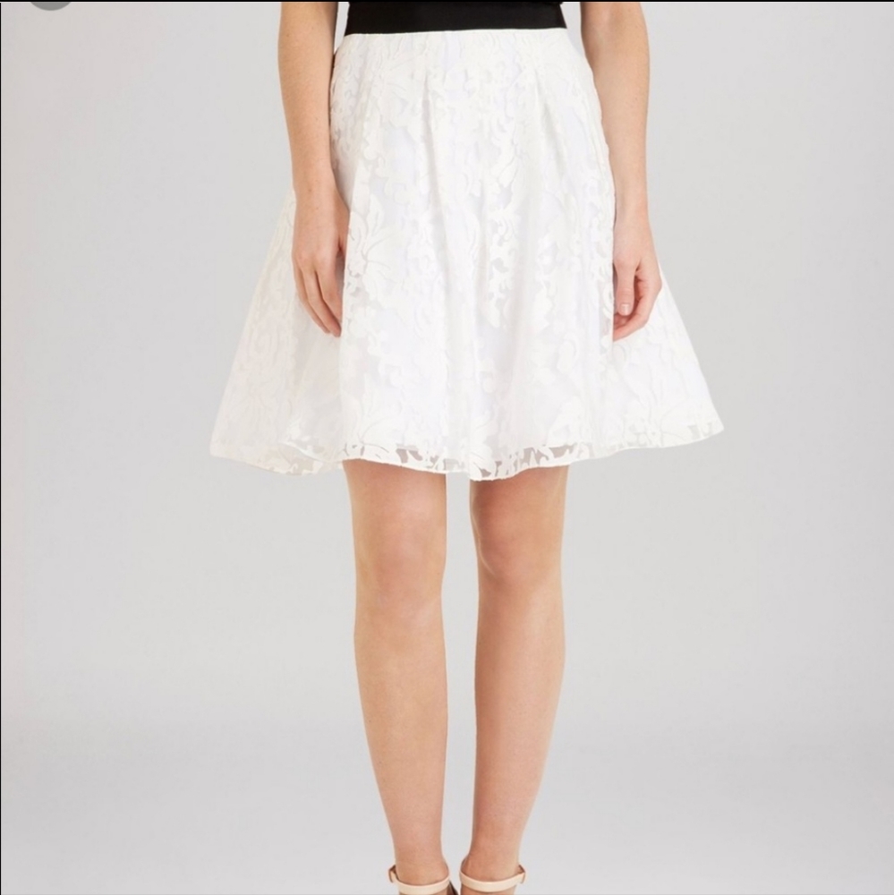 Ted Baker White A-Line Skirt